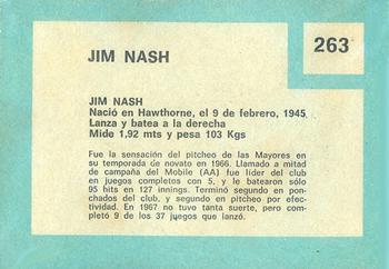1967 Topps Venezuelan #263 Jim Nash Back