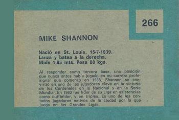 1967 Topps Venezuelan #266 Mike Shannon Back