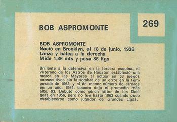 1967 Topps Venezuelan #269 Bob Aspromonte Back