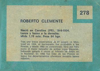 1967 Topps Venezuelan #278 Bob Clemente Back