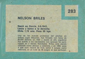 1967 Topps Venezuelan #283 Nelson Briles Back