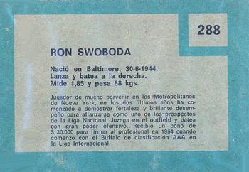 1967 Topps Venezuelan #288 Ron Swoboda Back