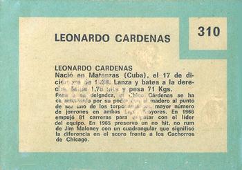 1967 Topps Venezuelan #310 Chico Cardenas Back