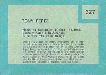 1967 Topps Venezuelan #327 Tony Perez Back