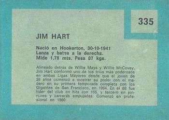1967 Topps Venezuelan #335 Jim Hart Back