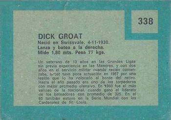 1967 Topps Venezuelan #338 Dick Groat Back