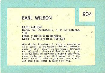 1967 Topps Venezuelan #234 Earl Wilson Back