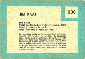 1967 Topps Venezuelan #236 Jim Kaat Back