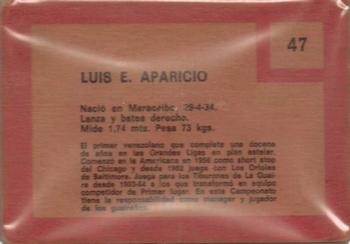 1967 Topps Venezuelan #47 Luis Aparicio Back