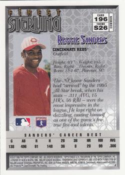 1996 Finest #196 Reggie Sanders Back
