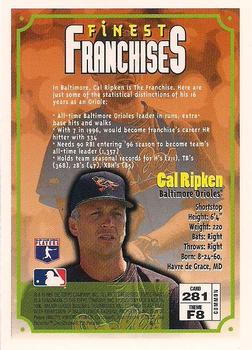 1996 Finest #281 Cal Ripken Back