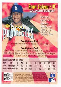 1996 Finest #283 Roger Cedeno Back