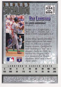 1996 Finest #334 Ray Lankford Back