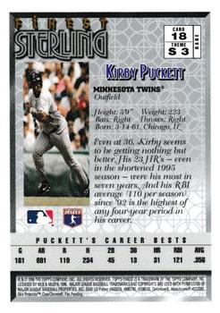 1996 Finest #18 Kirby Puckett Back