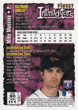 1996 Finest #90 Mike Mussina Back