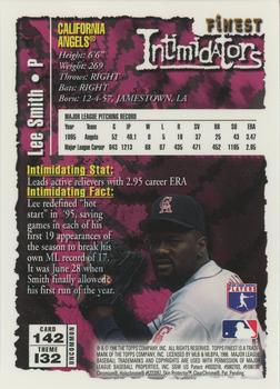 1996 Finest #142 Lee Smith Back