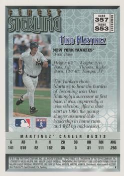 1996 Finest #357 Tino Martinez Back