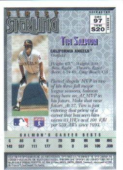 1996 Finest - Refractors #97 Tim Salmon Back