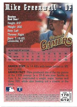 1996 Finest - Refractors #178 Mike Greenwell Back