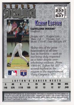 1996 Finest - Refractors #233 Kenny Lofton Back