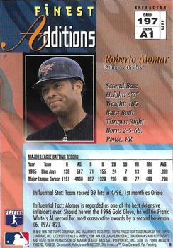 1996 Finest - Refractors #197 Roberto Alomar Back