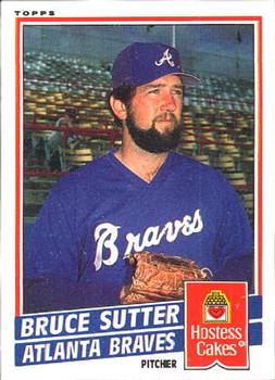 1985 Topps Hostess Atlanta Braves #21 Bruce Sutter Front