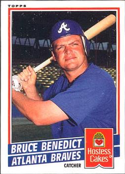1985 Topps Hostess Atlanta Braves #4 Bruce Benedict Front