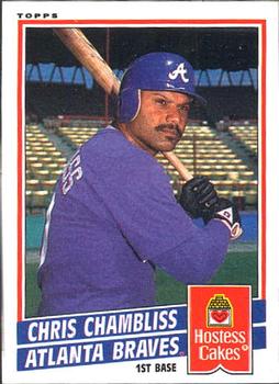 1985 Topps Hostess Atlanta Braves #7 Chris Chambliss Front