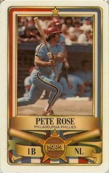 1982 Perma-Graphics All-Star Credit Cards #16 Pete Rose Front
