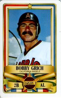 1982 Perma-Graphics All-Star Credit Cards #5 Bobby Grich Front