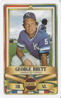 1982 Perma-Graphics All-Star Credit Cards #9 George Brett Front