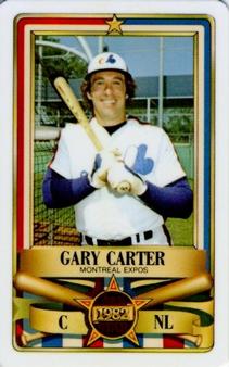 1982 Perma-Graphics All-Star Credit Cards #10 Gary Carter Front