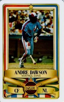 1982 Perma-Graphics All-Star Credit Cards #12 Andre Dawson Front