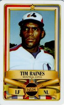 1982 Perma-Graphics All-Star Credit Cards #13 Tim Raines Front