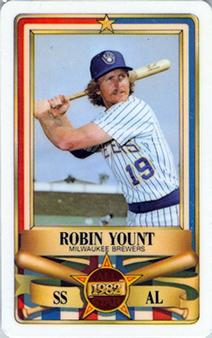 1982 Perma-Graphics All-Star Credit Cards #4 Robin Yount Front