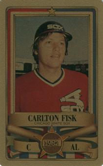 1982 Perma-Graphics All-Star Credit Cards - Gold #3 Carlton Fisk Front