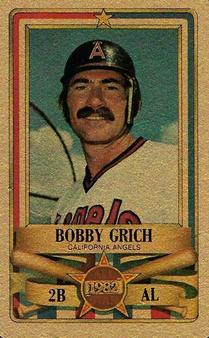 1982 Perma-Graphics All-Star Credit Cards - Gold #5 Bobby Grich Front
