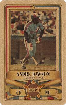 1982 Perma-Graphics All-Star Credit Cards - Gold #12 Andre Dawson Front