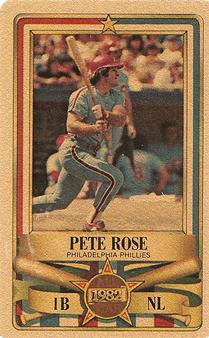 1982 Perma-Graphics All-Star Credit Cards - Gold #16 Pete Rose Front