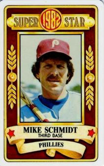 1982 Perma-Graphics Super Star Credit Cards #150-SS8203 Mike Schmidt Front