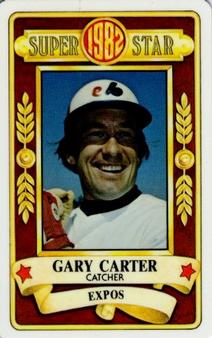 1982 Perma-Graphics Super Star Credit Cards #150-SS8204 Gary Carter Front