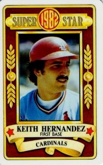 1982 Perma-Graphics Super Star Credit Cards #150-SS8208 Keith Hernandez Front