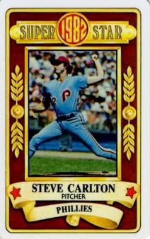 1982 Perma-Graphics Super Star Credit Cards #150-SS8210 Steve Carlton Front