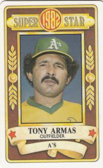 1982 Perma-Graphics Super Star Credit Cards #150-SS8217 Tony Armas Front