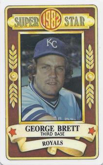 1982 Perma-Graphics Super Star Credit Cards #150-SS8219 George Brett Front