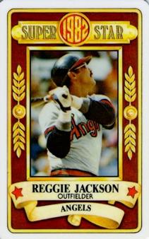 1982 Perma-Graphics Super Star Credit Cards #150-SS8220 Reggie Jackson Front