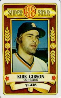 1982 Perma-Graphics Super Star Credit Cards #150-SS8224 Kirk Gibson Front