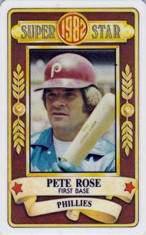 1982 Perma-Graphics Super Star Credit Cards #150-SS8209 Pete Rose Front