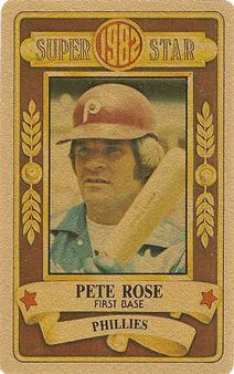 1982 Perma-Graphics Super Star Credit Cards - Gold #150-SS8209 Pete Rose Front