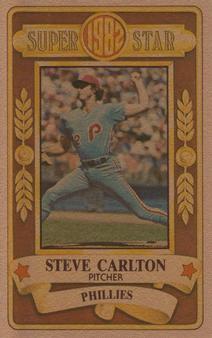 1982 Perma-Graphics Super Star Credit Cards - Gold #150-SS8210 Steve Carlton Front